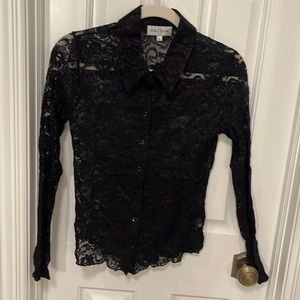 Black Lace Blouse